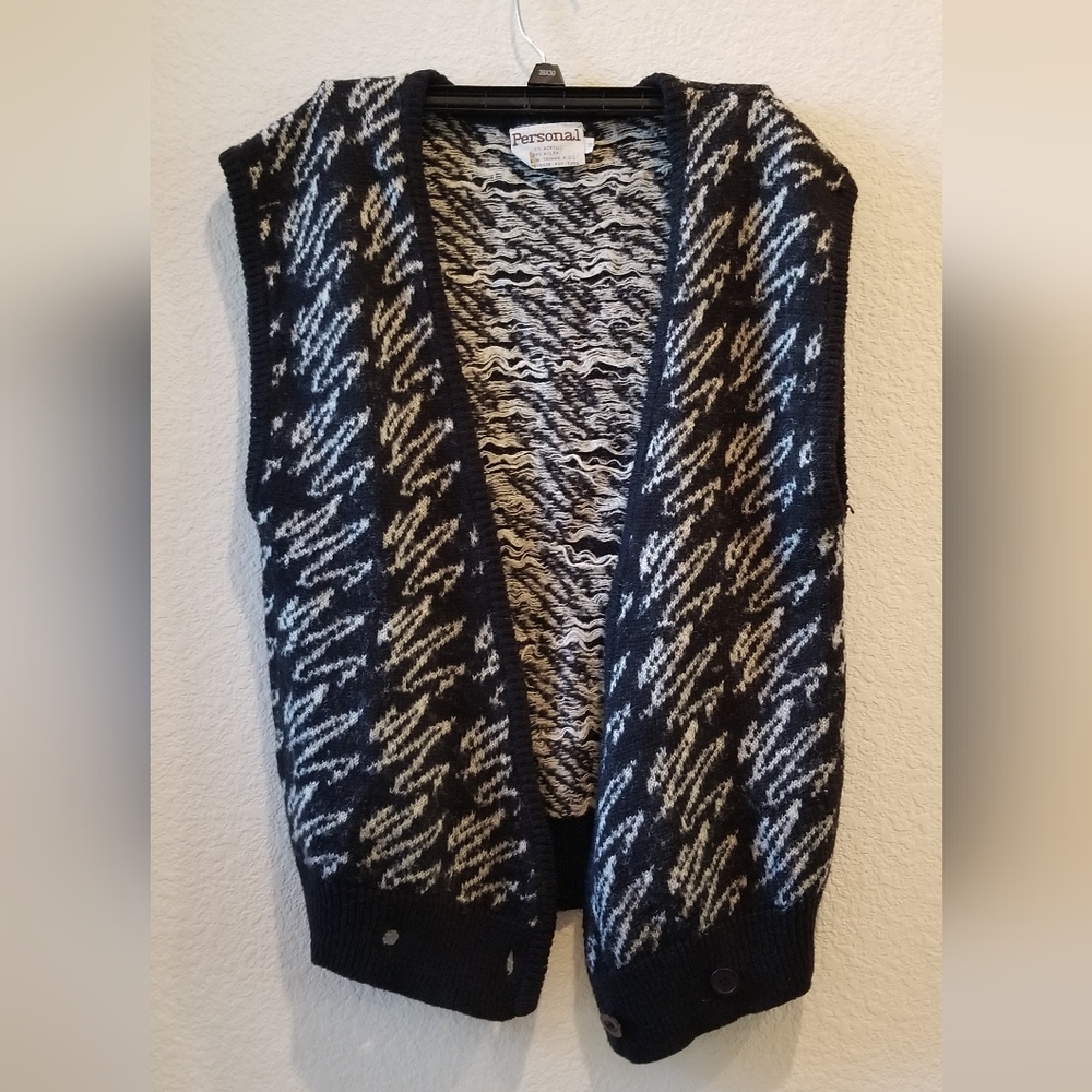 Vintage Black and White Vest